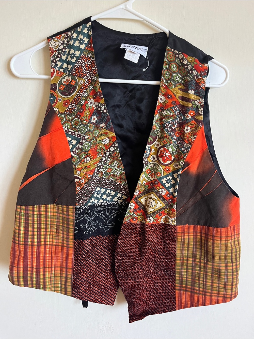 Vintage Yasuko brand patchwork vest